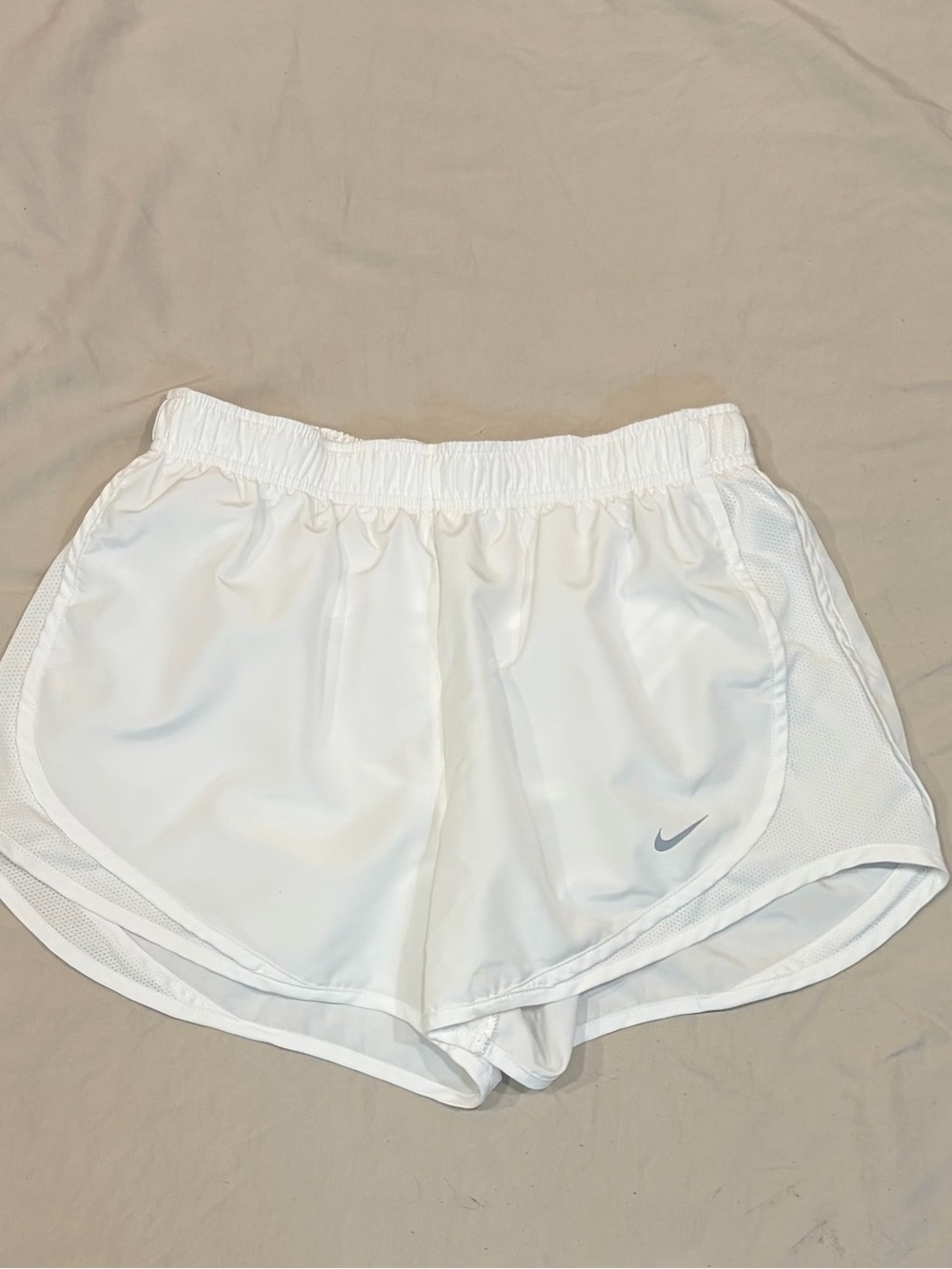 Nike Women's White Running Shorts with Reflective Swoosh